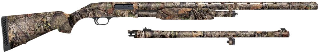 Mossberg 52282 500 Combo 12 Gauge 3" 5+1 Overall Mossy Oak Break-Up Country 28" Vent Rib/24" Slugster Barrels, Steel Receiver, Dual Extractors, Fixed Synthetic Stock, Includes Accu-Set Choke