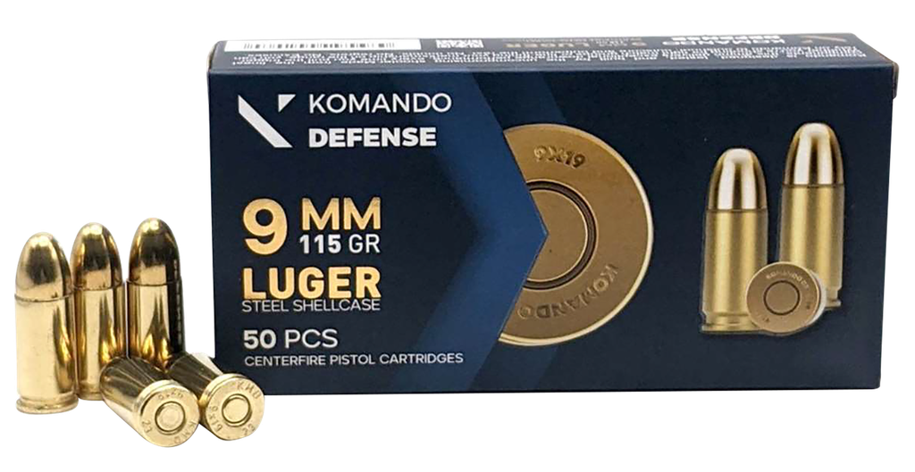 Dickinson LLC BRASS/STL9mm Luger 115gr Full Metal Jacket 50 Per Box/20 Case