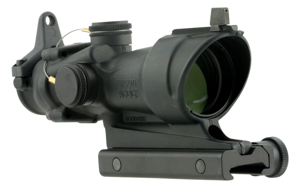 Trijicon 100091 ACOG  Black Hardcoat Anodized 4x32mm Illuminated Amber Crosshair 223 Reticle