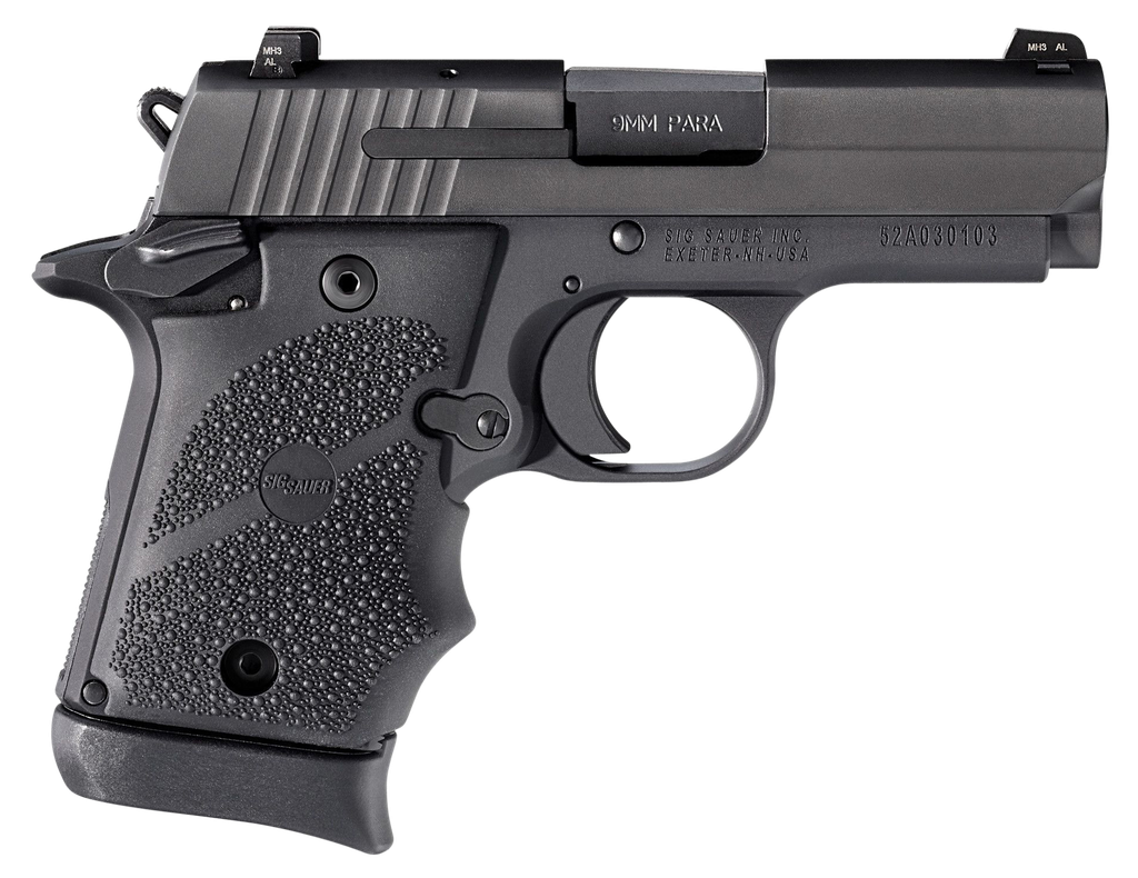 Sig Sauer 938M9BRGAMBI P938 Micro-Compact *MA Compliant 9mm Luger 3" 7+1 Black Hardcoat Anodized Black Polymer Grip